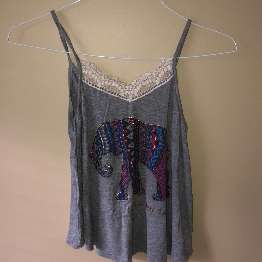 elephant lacy tank top